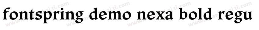 fontspring demo nexa bold regular字体转换